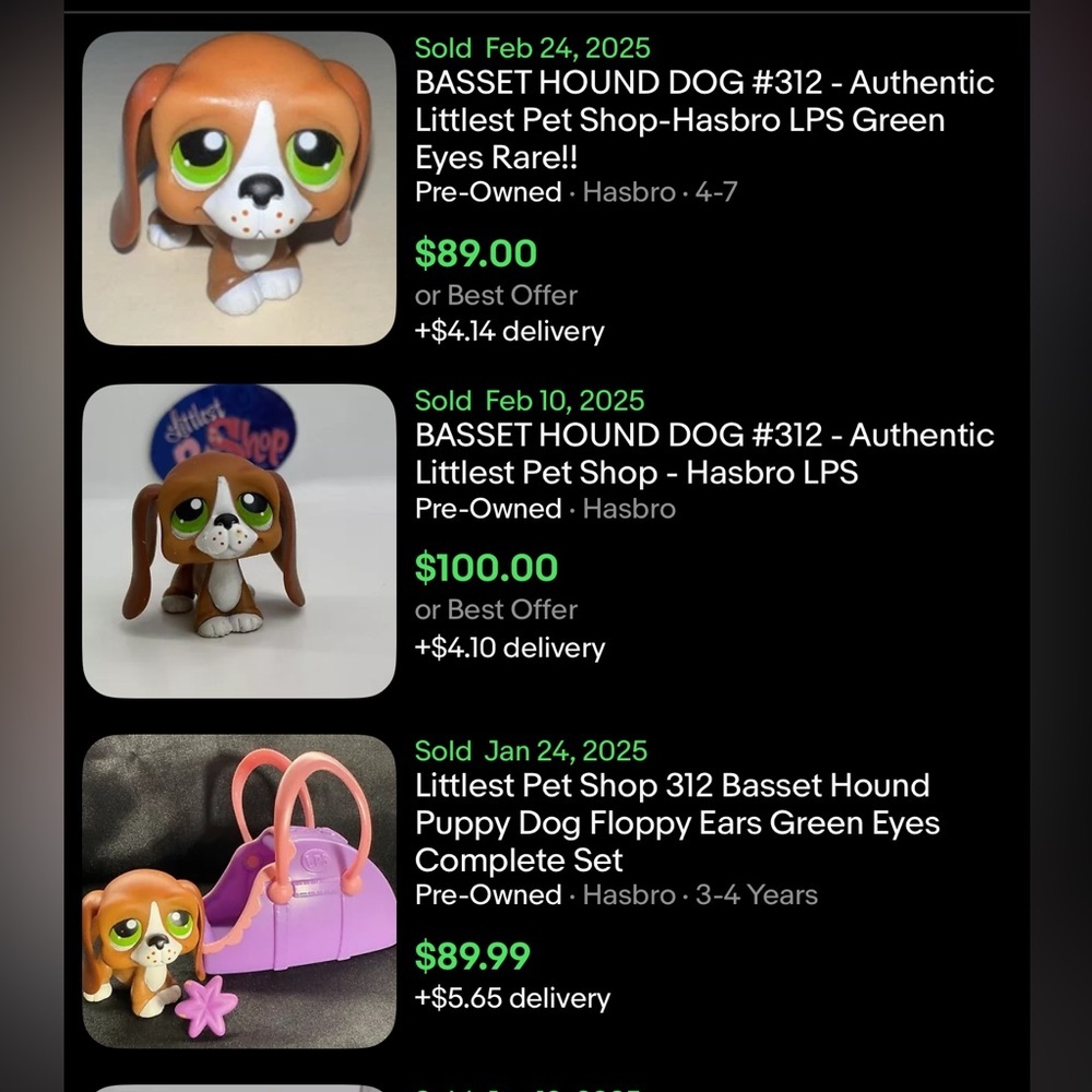LPS Basset Hound Green Eyes - Picture 6 of 6
